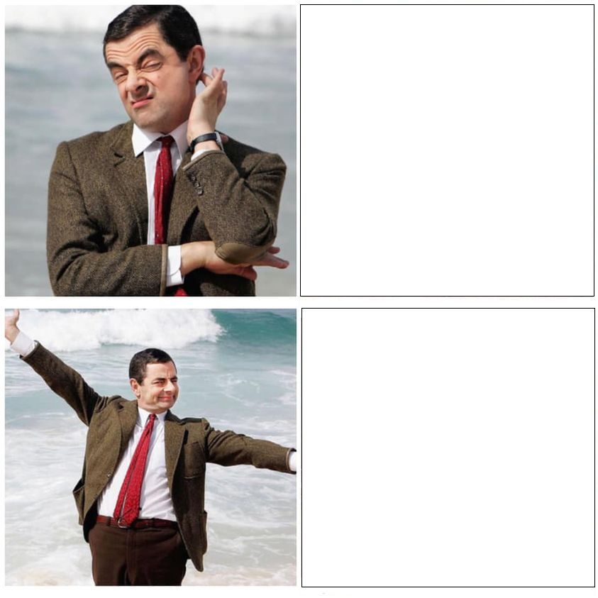 High Quality Mr Bean Approve-Disapprove Blank Meme Template