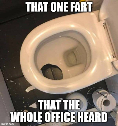 never trust a fart | THAT ONE FART; THAT THE WHOLE OFFICE HEARD | image tagged in never trust a fart | made w/ Imgflip meme maker