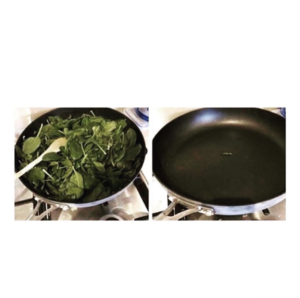 cooking spinach Blank Meme Template