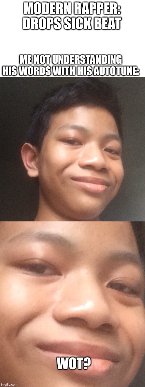 Akifhaziq wot? | MODERN RAPPER: DROPS SICK BEAT; ME NOT UNDERSTANDING HIS WORDS WITH HIS AUTOTUNE: | image tagged in akifhaziq wot | made w/ Imgflip meme maker