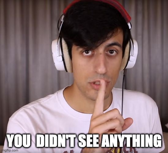 You didn't see anything | YOU  DIDN'T SEE ANYTHING | image tagged in davie504 shhh,davie504,shhh,you didn't see anything | made w/ Imgflip meme maker