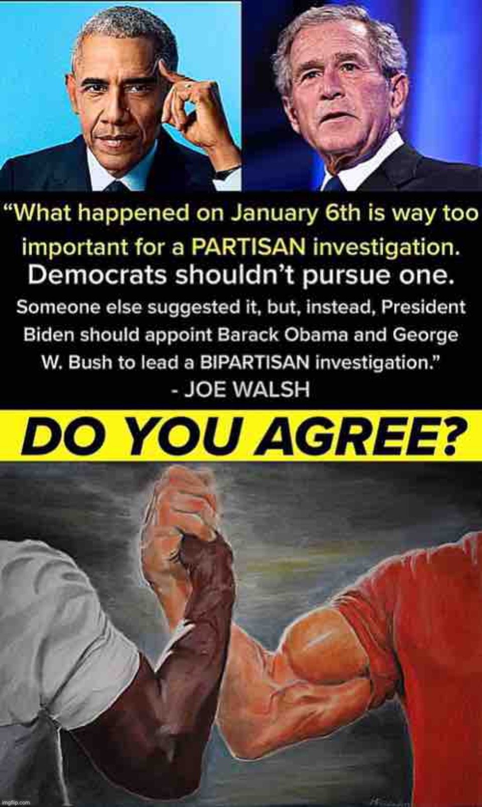 Ok so now they want our LAST TWO WARMONGER PRESIDENTS to “investigate” this?! Bahahahahahaha #MAGA #GetRekt #LeftHypocrisy | image tagged in liberal hypocrisy,capitol hill,riot,barack obama,george w bush,maga | made w/ Imgflip meme maker