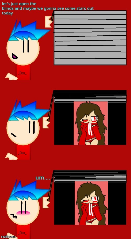 another new template | image tagged in let's just open the blinds blushing variant | made w/ Imgflip meme maker