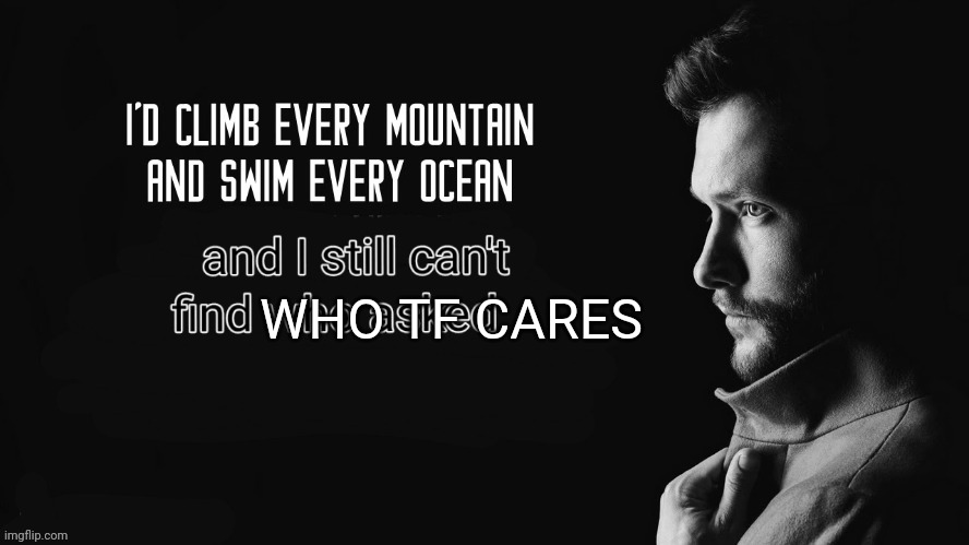 Can't find who asked | WHO TF CARES | image tagged in can't find who asked | made w/ Imgflip meme maker