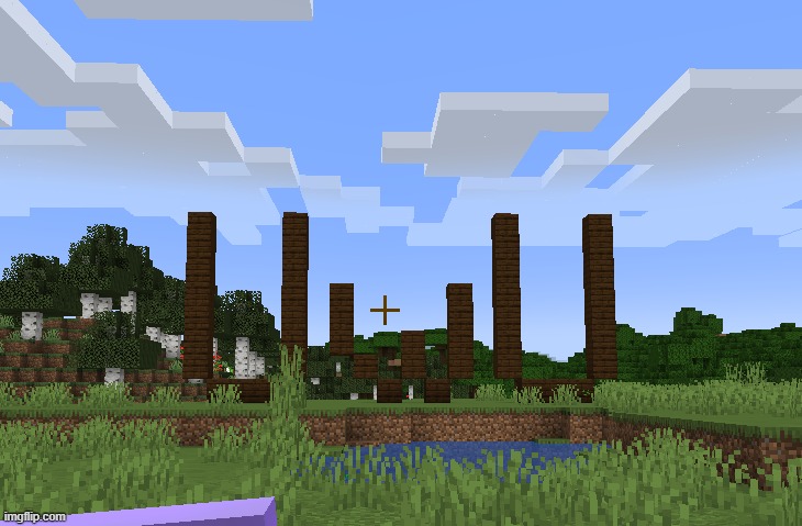 built a giant [insert here] on my singleplayer world | made w/ Imgflip meme maker