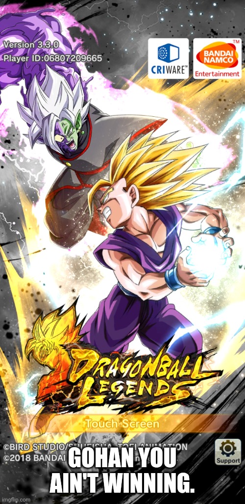GOHAN YOU AIN'T WINNING. | made w/ Imgflip meme maker