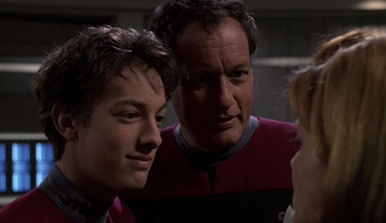 Q Junior Q  and Janeway Blank Meme Template