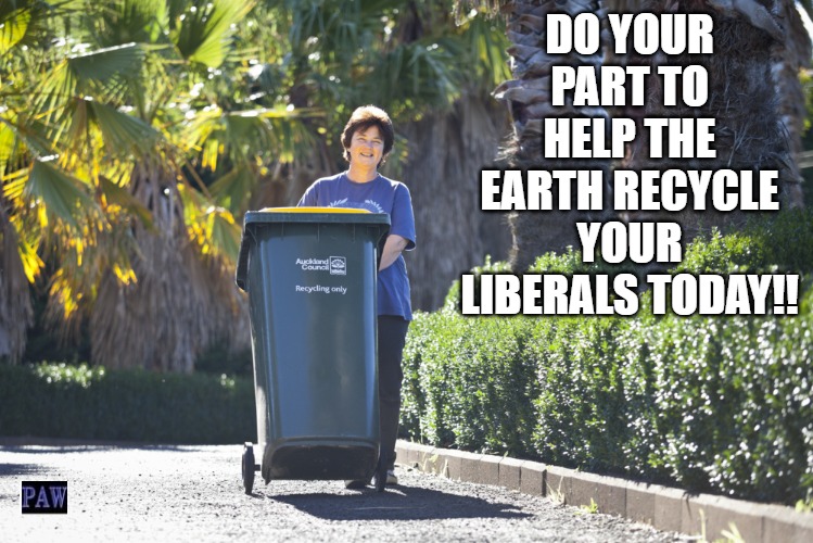 Help The Earth | DO YOUR PART TO HELP THE EARTH RECYCLE YOUR LIBERALS TODAY!! | image tagged in earth,recycle,liberals,funny | made w/ Imgflip meme maker