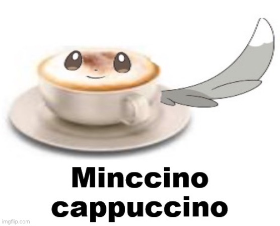 Minccino cappuccino | image tagged in minccino cappuccino | made w/ Imgflip meme maker