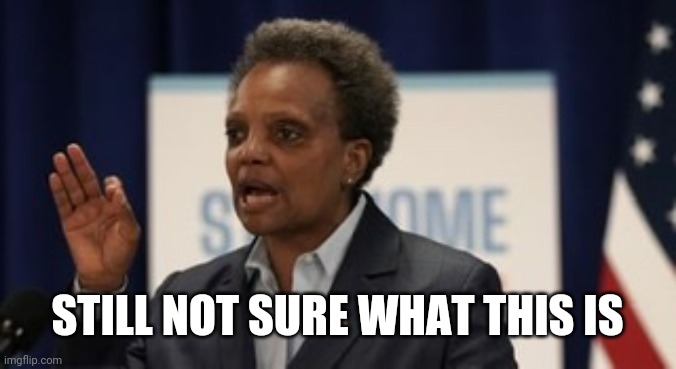 Lori lightfoot | STILL NOT SURE WHAT THIS IS | image tagged in lori lightfoot | made w/ Imgflip meme maker