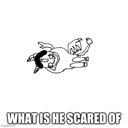 Carlos is scared I guess | WHAT IS HE SCARED OF | image tagged in carlos is scared i guess | made w/ Imgflip meme maker