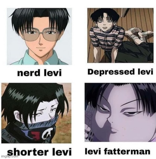so many Levis | image tagged in aot,anime meme | made w/ Imgflip meme maker