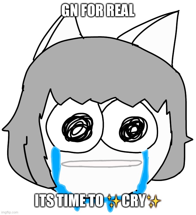 Mood | GN FOR REAL; ITS TIME TO ✨CRY✨ | image tagged in crying moneko | made w/ Imgflip meme maker