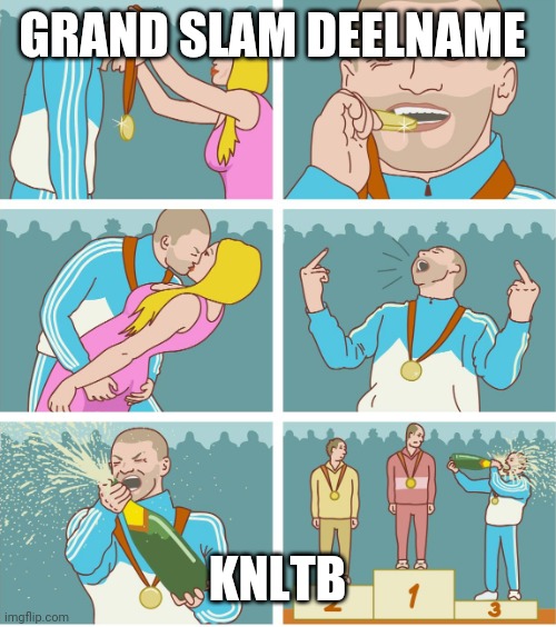 3rd Place Celebration | GRAND SLAM DEELNAME; KNLTB | image tagged in 3rd place celebration | made w/ Imgflip meme maker