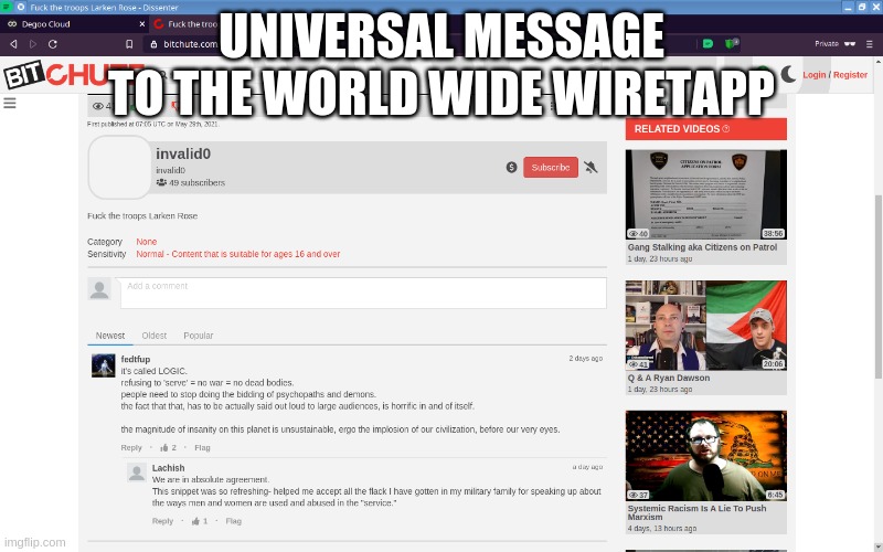 Universal Message | UNIVERSAL MESSAGE
TO THE WORLD WIDE WIRETAPP | image tagged in nwo,illuminati,military industrial complex,cia,mossad,zionism | made w/ Imgflip meme maker