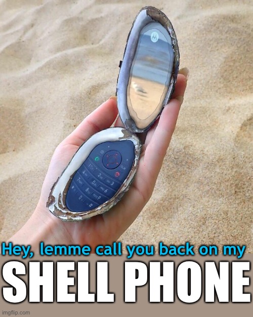 Can You Hear Me Now? | Hey, lemme call you back on my; SHELL PHONE | image tagged in funny memes,eyeroll,bad jokes | made w/ Imgflip meme maker