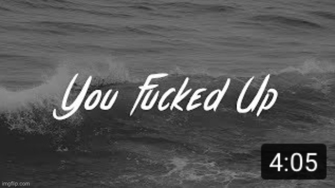 You F**ked Up | image tagged in you f ked up | made w/ Imgflip meme maker