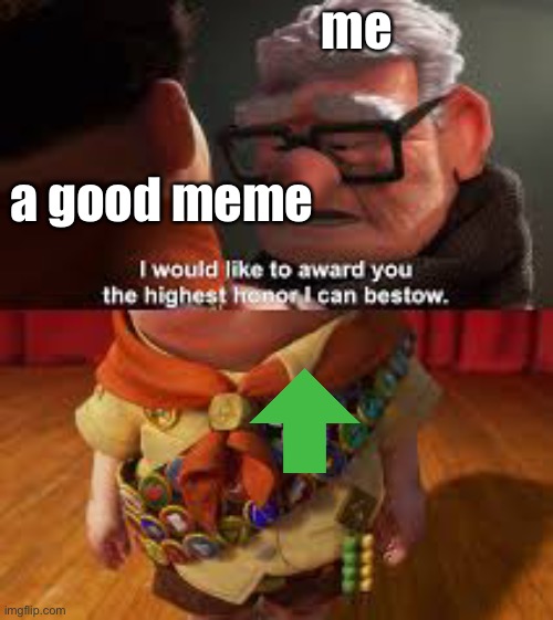 i will give you the best honor i can bestow | me; a good meme | image tagged in i will give you the best honor i can bestow,upvotes,memes | made w/ Imgflip meme maker