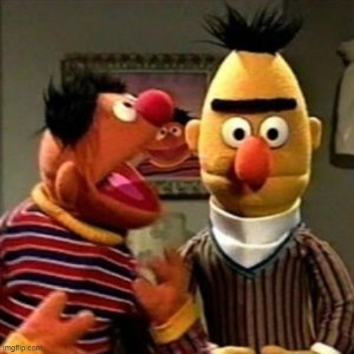 Ernie and Bert | image tagged in ernie and bert | made w/ Imgflip meme maker