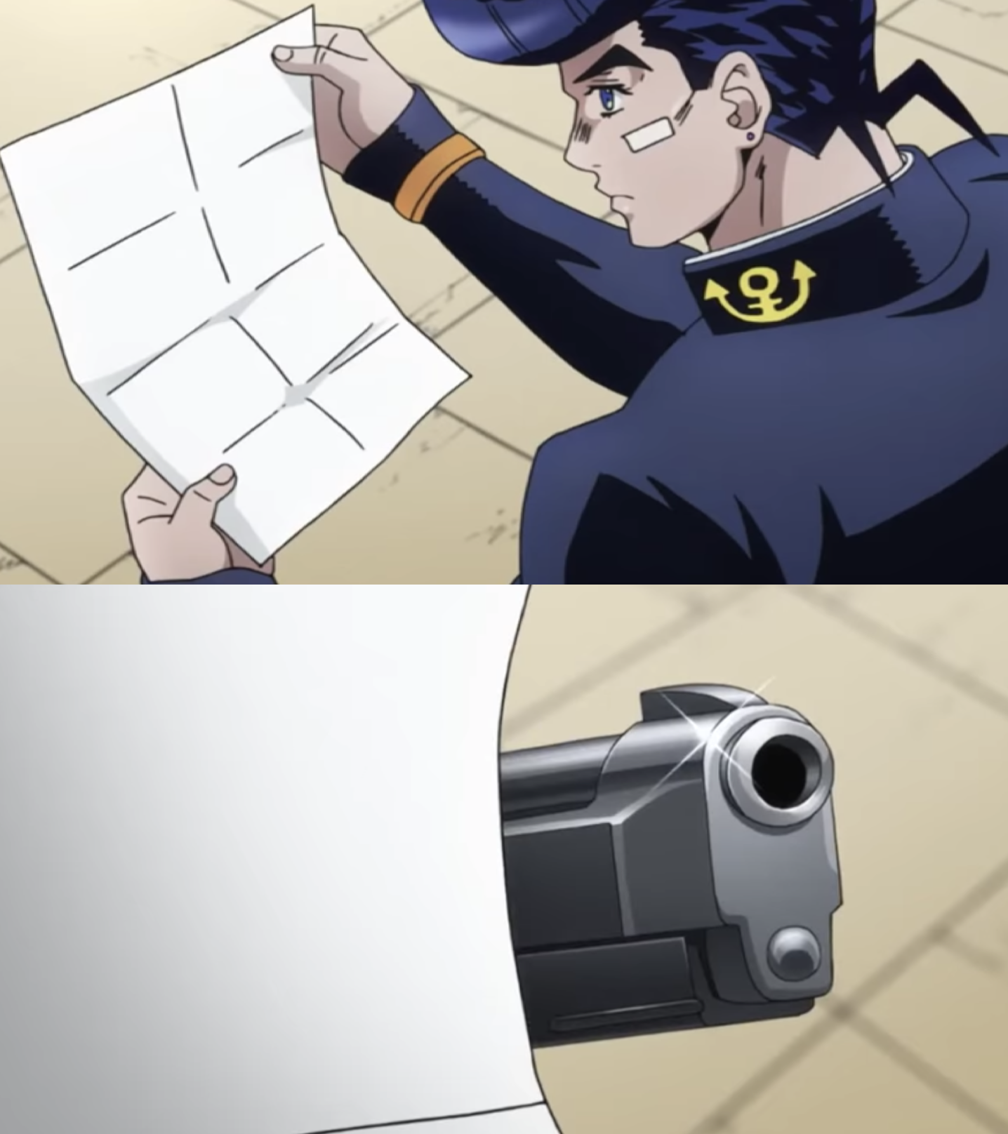 High Quality Paper secret gun Blank Meme Template