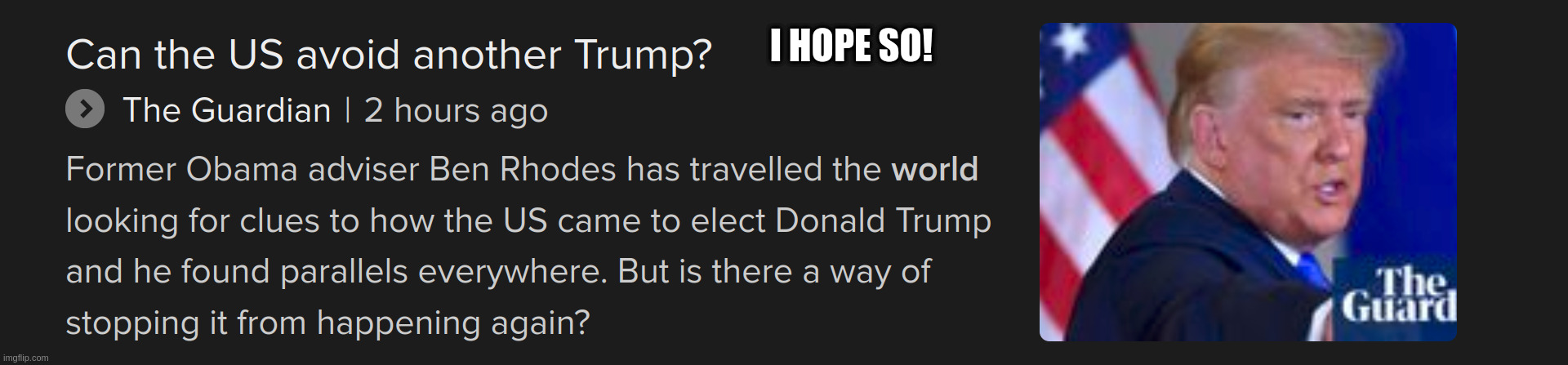 I HOPE SO! | made w/ Imgflip meme maker