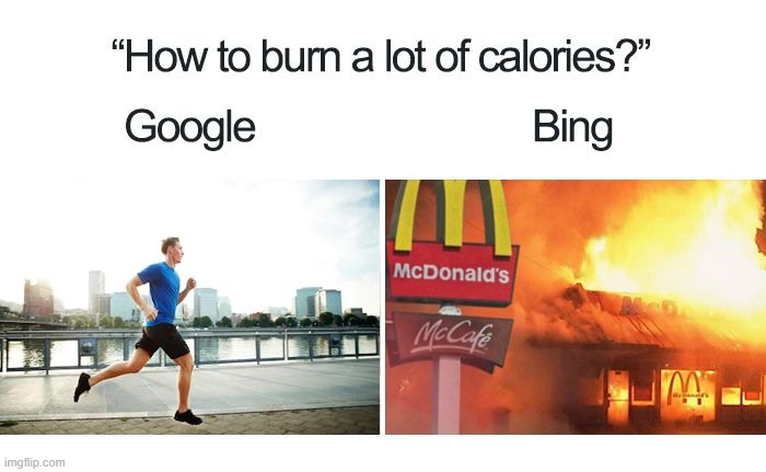 Bing.exe stopped working | image tagged in memes,bing,google,google vs bing | made w/ Imgflip meme maker