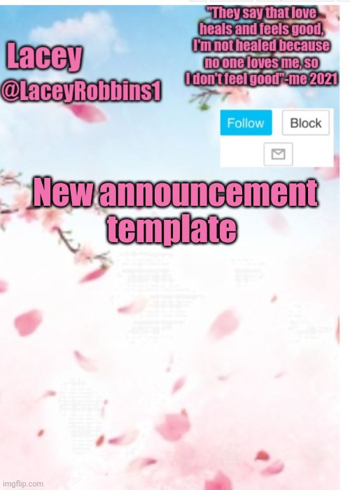 Lacey announcement template | New announcement template | image tagged in lacey announcement template | made w/ Imgflip meme maker