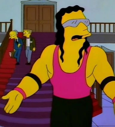 High Quality Bret Hart Simpsons Blank Meme Template