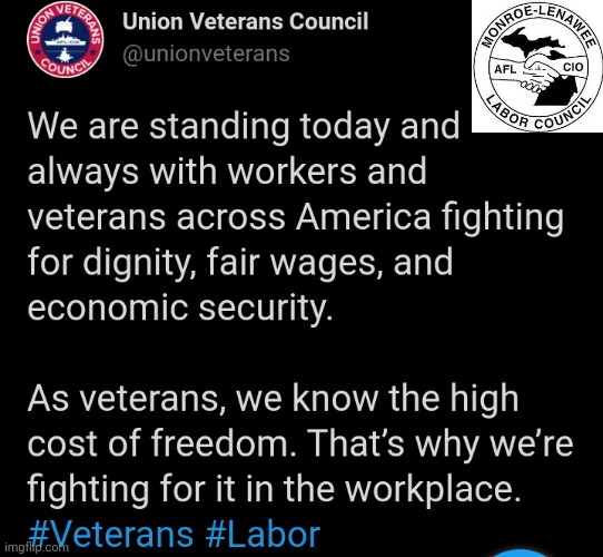 Monroe/Lenawee AFL-CIO CLC | image tagged in union,labor,memorial day | made w/ Imgflip meme maker