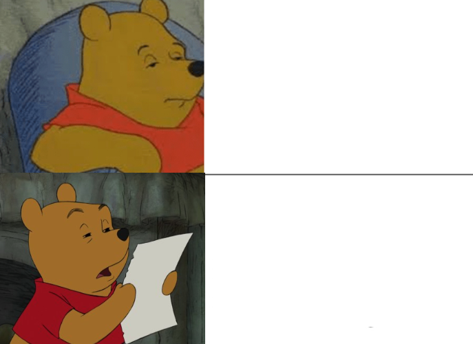 High Quality winnie the pooh reading Blank Meme Template