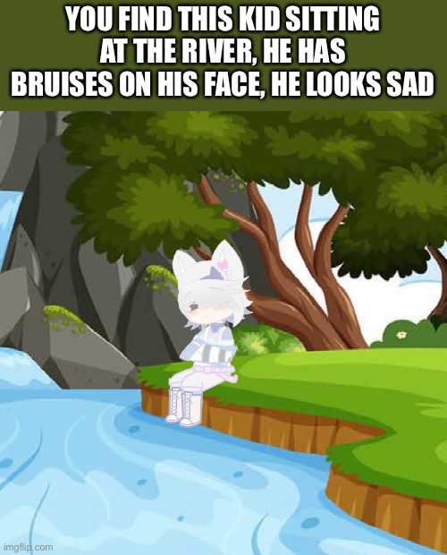 YOU FIND THIS KID SITTING AT THE RIVER, HE HAS BRUISES ON HIS FACE, HE LOOKS SAD | made w/ Imgflip meme maker