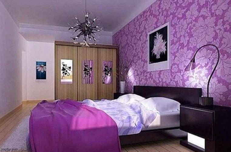 Pink bedroom | image tagged in pink bedroom | made w/ Imgflip meme maker