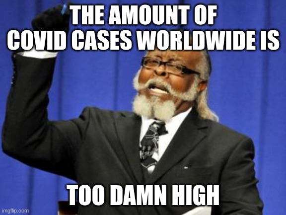 Covid is too damn high | THE AMOUNT OF COVID CASES WORLDWIDE IS; TOO DAMN HIGH | image tagged in memes,too damn high | made w/ Imgflip meme maker