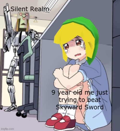 The silent realm is pure pain for a child. | image tagged in the legend of zelda,zelda,legend of zelda,video games,nintendo,childhood | made w/ Imgflip meme maker