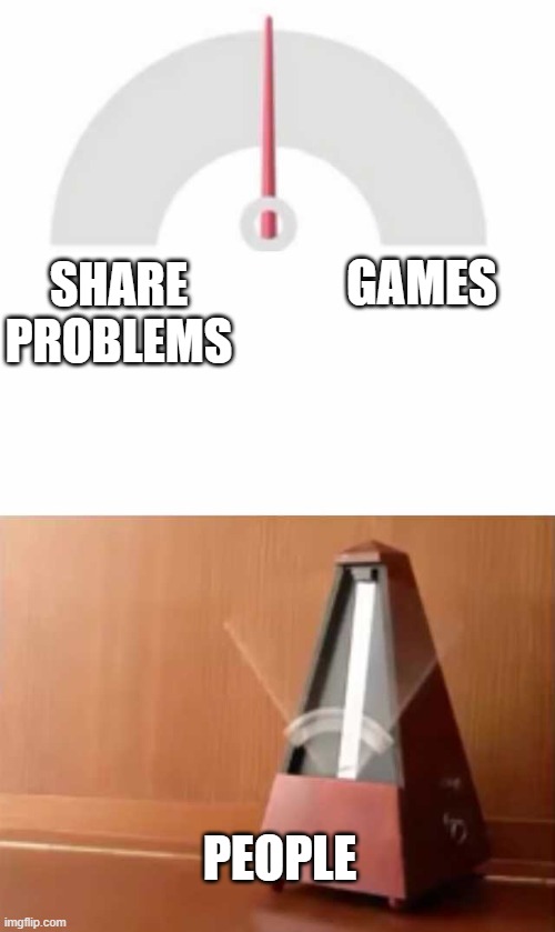 Metronome | GAMES; SHARE PROBLEMS; PEOPLE | image tagged in metronome | made w/ Imgflip meme maker