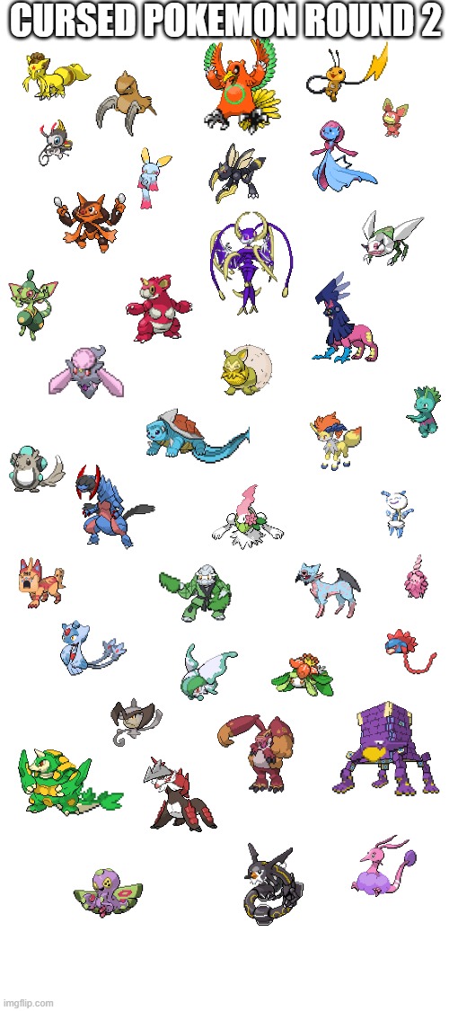 oofus | CURSED POKEMON ROUND 2 | image tagged in blank white template | made w/ Imgflip meme maker