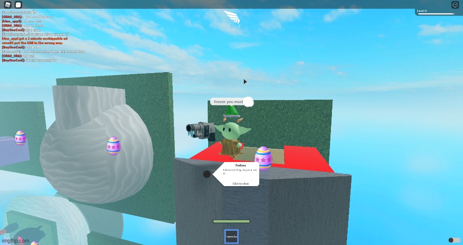 oh god | image tagged in roblox,star wars yoda,freeze | made w/ Imgflip meme maker