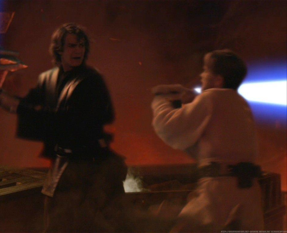 High Quality Anakin running from Obi-Wan Blank Meme Template