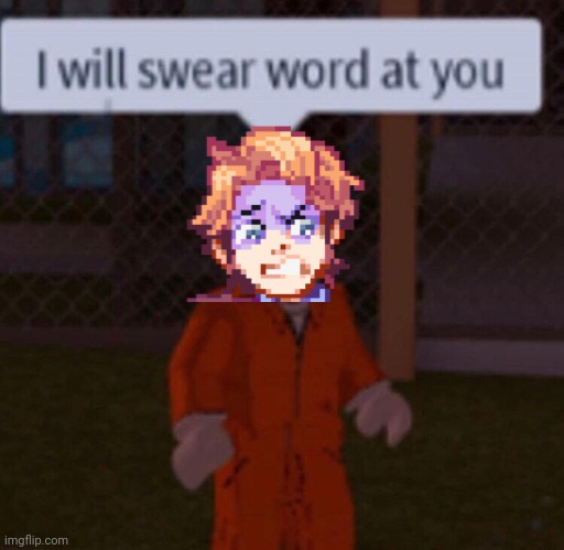 I will swear word at you | image tagged in i will swear word at you | made w/ Imgflip meme maker