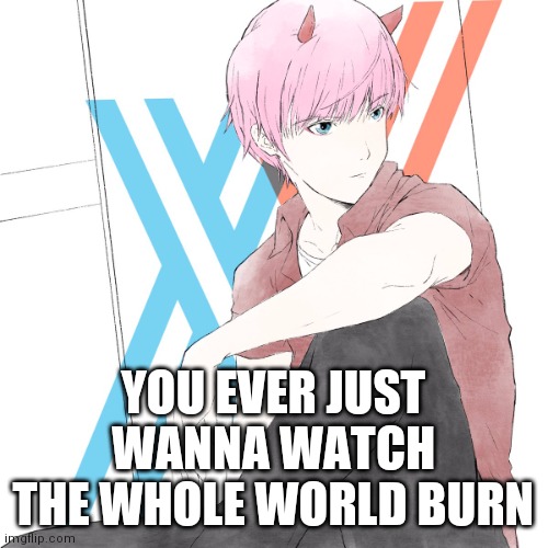 That would be an enjoyable movie, at least for me | YOU EVER JUST WANNA WATCH THE WHOLE WORLD BURN | image tagged in j02_69-420 | made w/ Imgflip meme maker