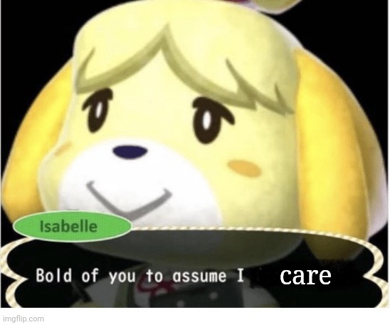 Bold of You to Assume | care | image tagged in bold of you to assume | made w/ Imgflip meme maker