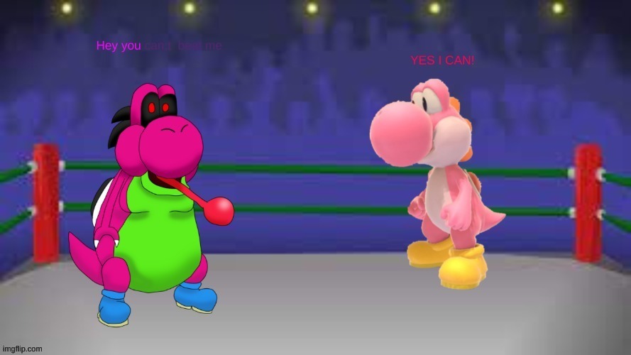 The Yoshi & Boshi Collection: S1 E1 - Yoob Vs. Pink Yoshi(FOR The Officials) | made w/ Imgflip meme maker