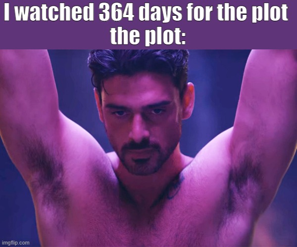 I watched 364 days for the plot 
the plot: | made w/ Imgflip meme maker
