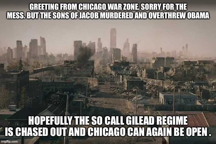 Imagine a post card based on a TV Show | image tagged in obama,chicago | made w/ Imgflip meme maker