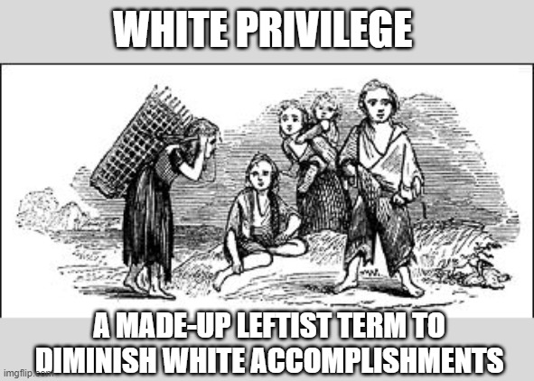 no matter how hard the trial,  it doesn't matter because we are " privileged". | WHITE PRIVILEGE; A MADE-UP LEFTIST TERM TO DIMINISH WHITE ACCOMPLISHMENTS | image tagged in stupid liberals,truth,facts,politics | made w/ Imgflip meme maker