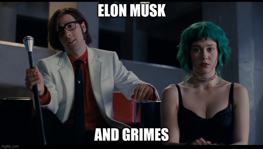 Elon and Grimes | ELON MUSK; AND GRIMES | image tagged in scott pilgrim | made w/ Imgflip meme maker