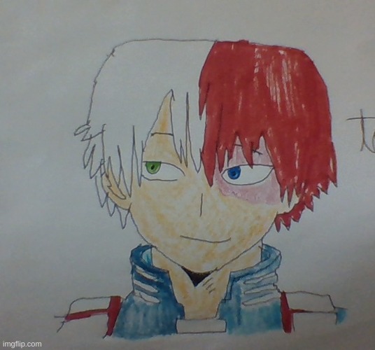 Todoroki! :D (Yes I traced it) | made w/ Imgflip meme maker