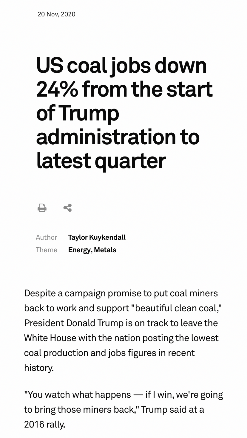 High Quality Trump coal jobs Blank Meme Template