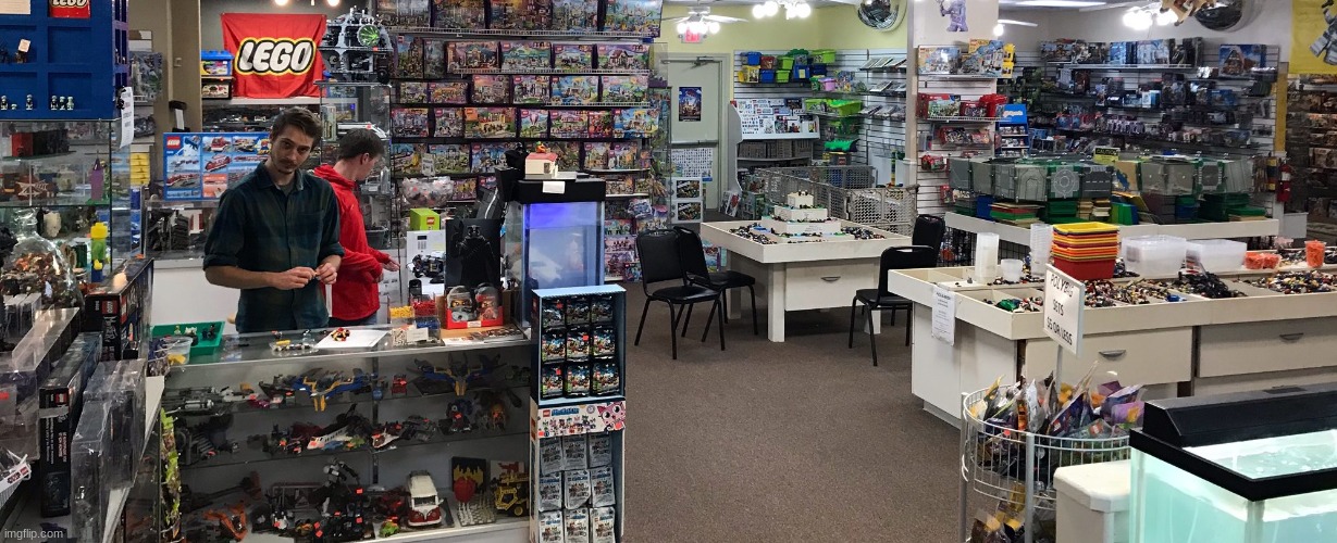 i found a lego store in alantia that has some throwback lego sets | made w/ Imgflip meme maker