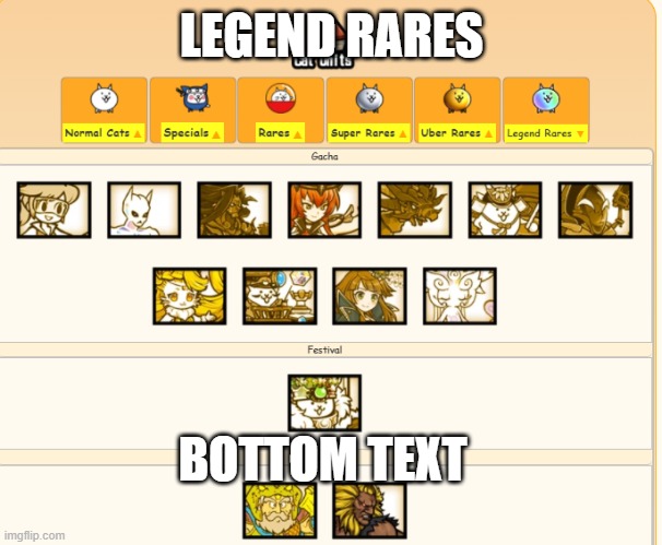 image title | LEGEND RARES; BOTTOM TEXT | image tagged in image tags | made w/ Imgflip meme maker